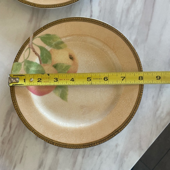 SET OF 2 PTS INTERNATIONAL INTERIORS NEWBURY GENUINE STONEWARE SALAD PLATES - Picture 7 of 8